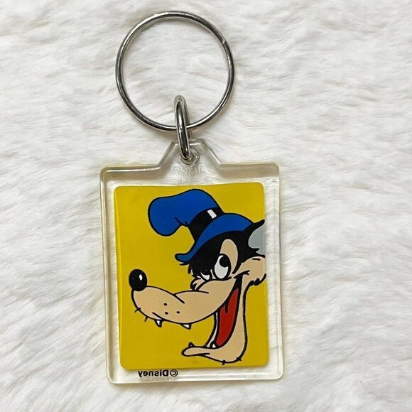 🔮 5/$25 Vintage Disney Villains Big Bad Wolf‎ Keychain - Picture 1 of 3